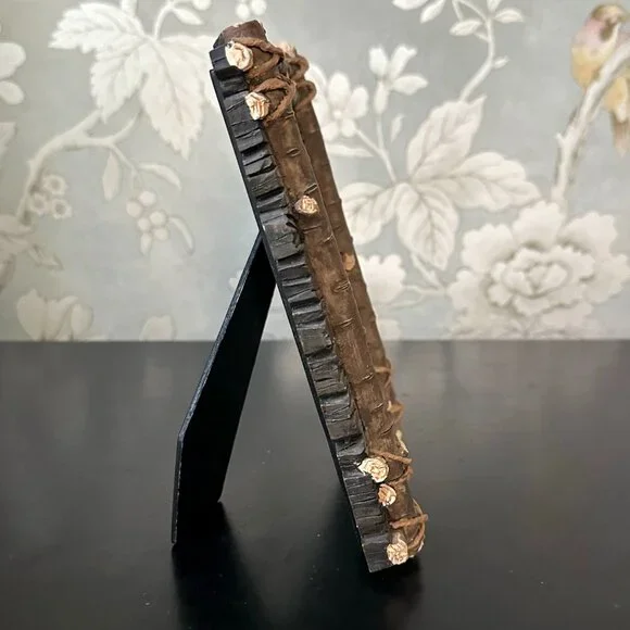 Vintage 90s “Wooden Stick” Tabletop Picture Frame for 4x6 Photo - Picture 4 of 13